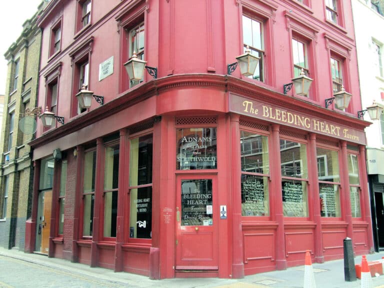 Traditional London pub exterior on a street corner