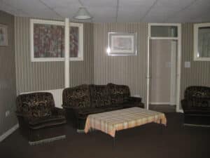 Cosy, comfortable living room interior with soft seating