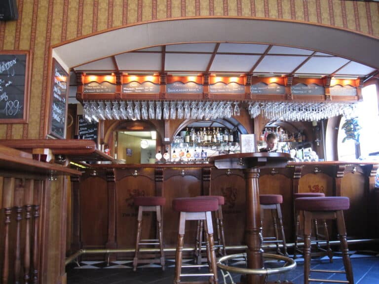 Cosy traditional English pub dining room interior