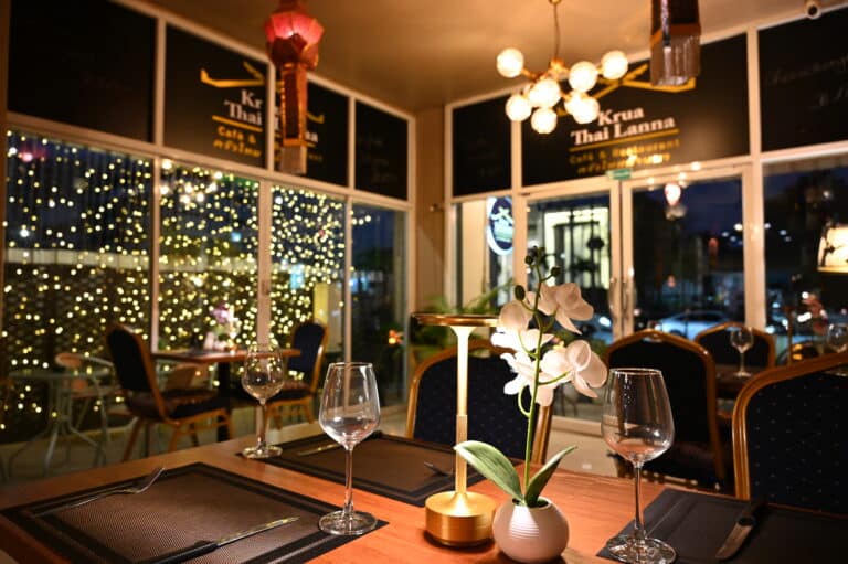 Elegant candlelit tasting menu dinner setting for Cogan's Place private chef service